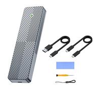 Hipzeepo Caja Externa para SSD M.2 con Protocolo Dual NVMe/NGFF, Caja para Disco Duro Móvil de Estado Sólido M.2, USB 3.2, 10 Gbps