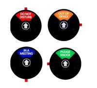 Hipzeepo Cartel de Puerta de Oficina Privacidad Cartel de Puerta de Oficina No Molestar, Fuera de la Oficina, por Favor, Toque, en una Reunión, Cartel de Conferencia para Oficinas.