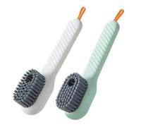 Hipzeepo Cepillo de Limpieza Multifunción 2 en 1, con Dispensador de Jabón, y Verde