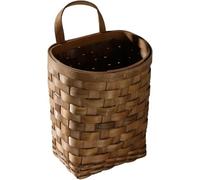 Hipzeepo Cesta Colgante de Mimbre Tejida A Mano para Colgar en la Pared, Ideal para Cocina, Baño y Decoración del Hogar.
