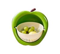 Hipzeepo Cesta de Drenaje con Forma de Fruta. Ideal para Almacenar en la Cocina, Se Mantiene en Posición Vertical y la Acumulación de Agua. Verde.