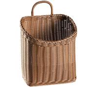 Hipzeepo Cesta de Mimbre Tejida para Colgar en la Puerta, Cesta de Ratán Hecha A Mano para Colgar en la Pared, Ideal para Jardín, Casa de Campo.