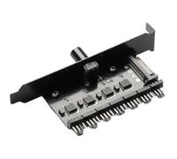 Hipzeepo Concentrador de Ventilador de Refrigeración de 7 Canales, Controlador de Velocidad, Cable Divisor, Radiador de Carga para la Temperatura del Chasis de PC.