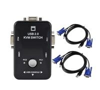 Hipzeepo Conmutador KVM USB 2.0, 1920 X 1440, VGA, SVGA, Caja Divisora de 2 Puertos con Dos Cables