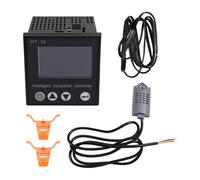 Hipzeepo Controlador Digital de Incubadora de Huevos HT-12 con Pantalla LCD, Termostato Multifuncional, Higrostato y Sensor de Temperatura y Humedad.