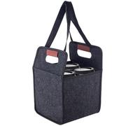 Hipzeepo Cup Drink Carrier with Handle Folding Portable Coffee Cup Holder Bag For Car For Travel and Delivery 4 Cup