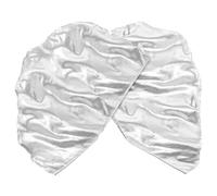 Hipzeepo de Alabanza y Danza de 55 Pulgadas, 2 Unidades, Semicirculares Plateadas para Iglesia con Varillas Ajustables y Escalables para Presentaciones Al Aire Libre.