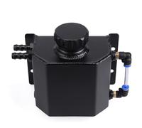 Hipzeepo Depósito de Aceite de Motor Universal de 1 Litro para Coche, con Tapa Respirable, para Refrigerante del Radiador, para Recoger el Vapor del Cárter, Color Negro.
