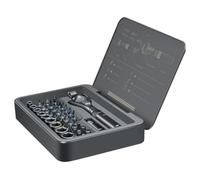 Hipzeepo Destornillador MagnéTico: Kit de Destornilladores de Trinquete 40 en 1 con de RóTula, Puntas S2 PortáTiles, Herramienta de ReparacióN de PrecisióN.