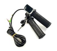 Hipzeepo Empuñadura de Manillar con Acelerador de 48 V, Velocidad y Potencia, Giratoria, con Llave y Pantalla LCD para Batería, para Scooters Eléctricos y Bicicletas.