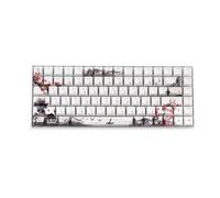 Hipzeepo Juego de 127 Teclas PBT Personalizadas con Diseño de Flor de Ciruelo Japonés, Interruptores Cherry MX de Sublimación de Tinta para Teclados Mecánicos de Gamers.