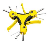 Hipzeepo Juego de Llaves Hexagonales Triangulares Plegables 9 en 1, Llave Universal Combinada de 1,5/2/2,5/3/4/4,5/5/5,5/6 Mm.