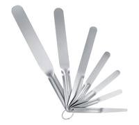 Hipzeepo Kit de 7 Herramientas de Calafateo de Acero Inoxidable, Juego de Espátulas, Anchos de Punta de 3/8" A 1-1/2" con Orificios para Colgar.