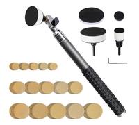 Hipzeepo Kit de Herramientas para Lijadora de con Discos de Lijado con Adhesivo de Nailon de 1" A 3", 75 Hojas de Lija, Almohadillas de Soporte con Interfaz de Espuma y