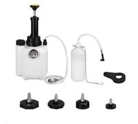 Hipzeepo Kit de Purga de Frenos Manual para Coche con Bomba de Vacío, Cambiador de Presión y Botella de 3 L de Líquido de Frenos y Aceite de 1 L.