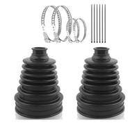 Hipzeepo Kit de Reparación de Fuelles de Juntas Homocinéticas de Silicona (2 Unidades para Ejes de 19-24 Mm), Incluye 4 Abrazaderas para Fuelles y 6 Bridas.