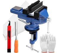 Hipzeepo Kit para Cambiar Grips de Palos de Golf. Incluye: Mordaza de Mesa Giratoria de 360°, Herramienta de Extracción, Almohadilla de Goma Antideslizante y Gancho B.