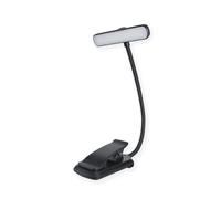 Hipzeepo Lámpara de Lectura Recargable con Clip, 24 Luces LED para Leer en la Cama por la Noche, 3 Temperaturas de Color, Color Negro