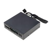 Hipzeepo Lector de Tarjetas Integrado para Carcasa de PC, Concentrador USB, Adaptador de Grabadora de Tarjetas de Memoria TFlash para Disco Duro HDD de 3,5 Pulgadas.