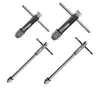 Hipzeepo Llave de Macho de Roscar con Trinquete y en T Ajustable, Soporte Manual, Llave de Escariador, Macho de Roscar en Forma de T Métrico, M3-M8, M5-, Roscado Manual