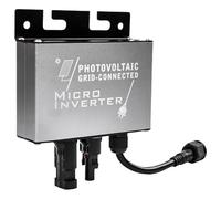 Hipzeepo Mini Inversor Solar de Conexión A Red, Entrada CC 10-30 V, Salida 180 V-265 V CA, 200 W, Resistente Al Agua IP45.