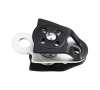 Hipzeepo Mini Polea Doble de 40 KN con Rodamiento de Bolas para Sistemas de Captura de Progreso, Aparejos, Transporte, Rescate, Arboristas, Escalada de Árboles.