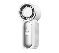 Hipzeepo Mini Ventilador Portátil de Mano, 3,5 Pulgadas, 16900 RPM, Turbo de Alta Velocidad con Pantalla LED, Ideal para Mujeres, Niñas y Hombres, Viajes y Exteriores.