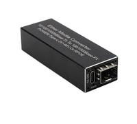 Hipzeepo Módulo Transceptor SFP con Convertidor de Medios Mini RPOE de 1,25 G, Entrada Tipo C de 5 V CC, 1 Ranura SFP, 1 Conmutador de Fibra Ethernet RJ45 SFP, B