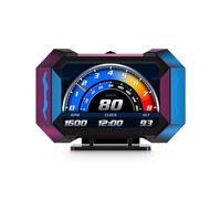 Hipzeepo Pantalla HUD OBD2 LCD para Coche, Velocímetro Digital, Proyector, Medidor de Pendiente Todoterreno, Inclinómetro, Indicador de Temperatura del Agua.