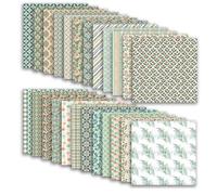 Hipzeepo Papel para Álbum de Recortes de Principios de, 24 Hojas de 30 X 30 cm, Doble Cara, con Diseños Florales y Botánicos.