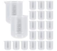 Hipzeepo Paquete de 20 Vasos de Plástico con Graduación de 500 Ml, Vaso Medidor Transparente de 17 Oz, Vasos Mezcladores de Epoxi para Medir Líquidos.