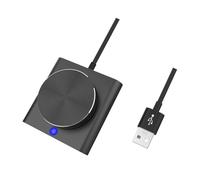 Hipzeepo Perilla de Control de Volumen USB, Ajustador de Audio Externo con Cable USB para PC, Interruptor de Perilla de Altavoz