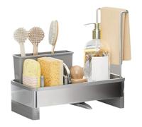 Hipzeepo Porta Toallas y Cepillos, Caja de Almacenamiento Multifuncional para Cocina y Baño, Color Gris