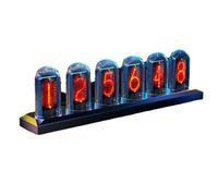 Hipzeepo Reloj de Tubo Nixie RGB con LED Brillante, Pantalla A Color IPS, Luces Nocturnas Analógicas y Digitales para Juegos, Decoración del Hogar.