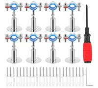 Hipzeepo Soportes de Tubería de Acero Inoxidable 304 para Montaje en Pared o Techo, para Diámetro Exterior de 3/4" (25-27 Mm), Ajustable de 50 A 100 Mm.