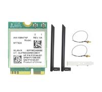 Hipzeepo Tarjeta Adaptadora Inalámbrica MT7920 WIFI6 de 1800 Mbps con Bluetooth 5.2, 2,4 G/5,8 G, M.2 NGFF, para Win10/Win11, con Kit de Antena de 8 DB.