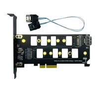 Hipzeepo Tarjeta Adaptadora PCIE 4.0 A SSD M.2. Tarjeta Adaptadora PCIE X4 A SSD M.2 NVME + SSD Dual NVME 64 Gbps + 6 Gbps.