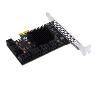 Hipzeepo Tarjeta Adaptadora PCIE, Controlador SATA de 12 Puertos, SATA 3, Tarjeta de Expansión PCI Express X1, Tarjetas Adicionales, Tarjeta Vertical, Tarjeta PCIE.