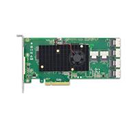 Hipzeepo Tarjeta Controladora PCIe X8 A HBA SAS/SATA de 6 GB/S SFF-8087 de 6 Puertos Tarjeta Adaptadora PCIe X8 A SFF-8087