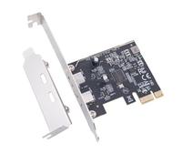 Hipzeepo Tarjeta de Expansión PCIE A Doble Tipo C. Adaptador PCI-e A USB 3.2 GEN1 de 5 Gbps. Chip ASM1042 para 10/8/7.