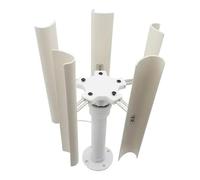 Hipzeepo Turbina Eólica Vertical de 20 W, Modelo DIY, Generador Trifásico de Imán Permanente Sin Escobillas de 5 Aspas, de Viento de Baja Velocidad.