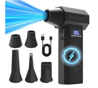 Hipzeepo Ventilador Turbo P80 de 120.000 RPM, Soplador de Aire EléCtrico PortáTil, Herramienta de Limpieza con Carga y 4 Velocidades de Velocidad Ajustable.
