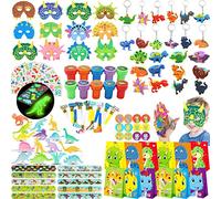 HIQE-FL 118 Piezas Piñata Dinosaurio Cumpleaños Regalo de Fiesta,Fiestas Dinosaurios Piñata Cumpleaños,Pulseras,Pegatinas,Artículos de Fiesta Dinosaurios