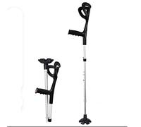 HIQIDI Muletas de antebrazo Muleta ergonómica Plegable para Adultos, bastón de Aluminio Ajustable y autónomo, muleta portátil para Axilas, Antideslizante (Color: Plateado, tamaño: Seis Patas)