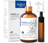 HIQILI 100ML Aceite Esencial de Vainilla, Fragancia Fuerte para Loción Corporal, Fabricación de Velas, Jabón, Aromaterapia
