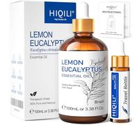 HIQILI Aceite De Eucalipto Limón 100 Ml, Para Pulverizador, Difusor, Interiores, Exteriores, Jardín, Patio, 100% Puro Y Natural - 3.38 Fl Oz