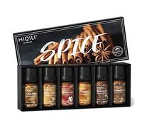 HIQILI Set de Aceites Esenciales para Difusor, 100% Natural Puro, 6 x 10 ml Esencial Oils con Fragancia Premium, Canela, Sidra de Manzana, Calabaza, Vainilla, Harvest Spice, Hoja de Otoño