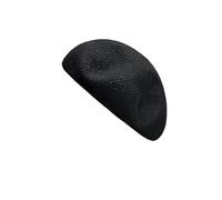 HIQIU Mujer Primavera Verano Delgado Transpirable Boina Sombrero Artista Pintor Sombrero Boina Casual Gorro, Negro , M