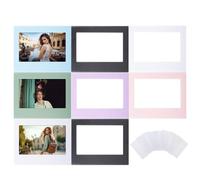 HIQYIN Paquete de 8 marcos magnéticos para fotos de película WIDE EVO/400/300/210, marcos magnéticos para nevera de 4,25 x 3,38 pulgadas - Marcos para fotos de película Instax WIDE - Multicolor