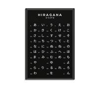 Hiragana Chart Poster - Learn Japanese Alphabet Educational Wall Art for Language Learners, Classroom, Study Room(Unframed,16X24inch(40X60cm))
